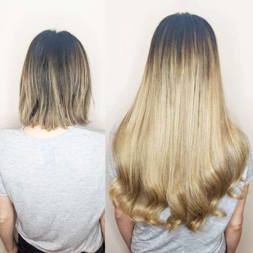 Sandy Blonde Russian Hair Extensions Client Gallery