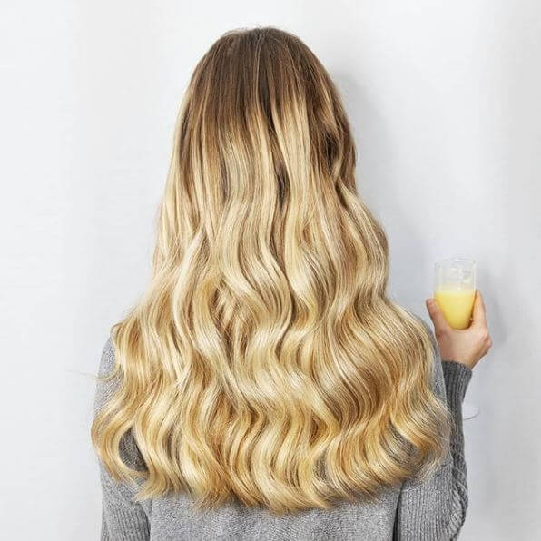 long soft waves blond hair extensions leeds