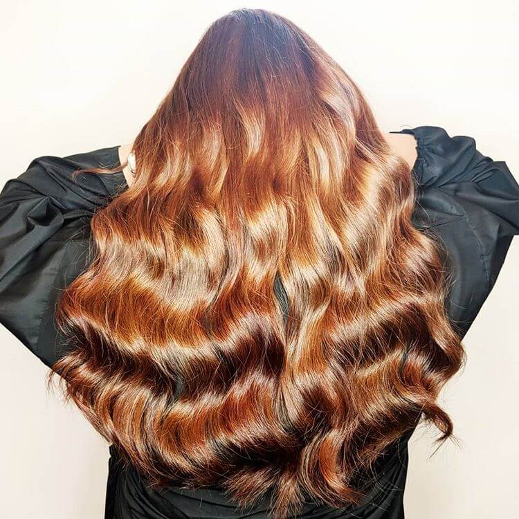 luxury auburn russian hair extensions