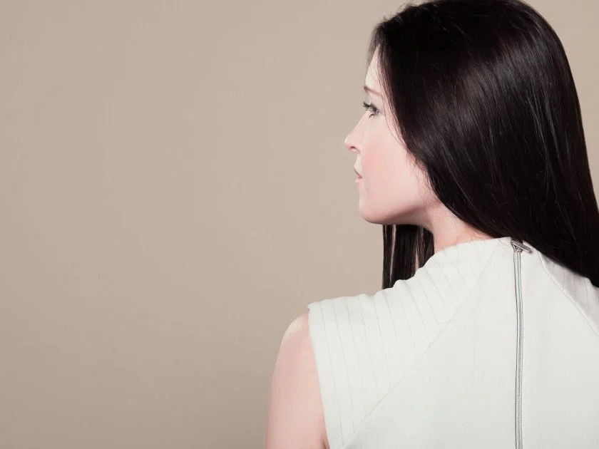 Woman with long dark hair