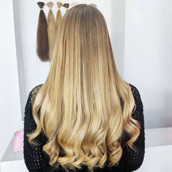 natural blond soft wave hair extensions yorkshire
