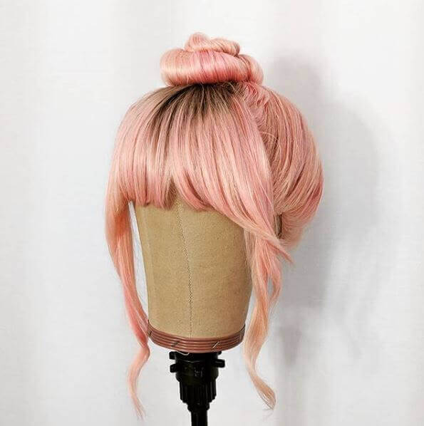 rose gold bun hair extensions yorkshire