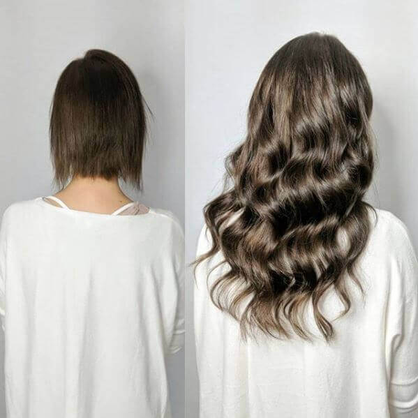 wavy brunette virgin russian hair extensions yorkshire
