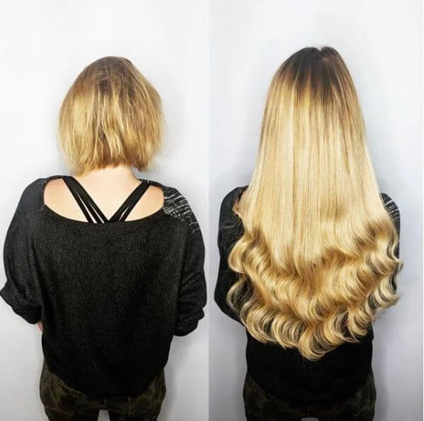 warm blond micro ring hair extensions harrogate